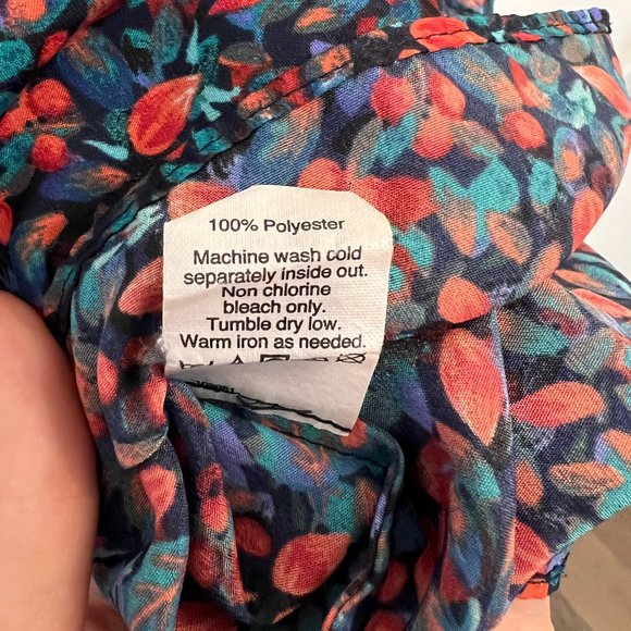 J. Crew Floral Printed Racerback Camisole, Size 8 - Picture 3 of 4